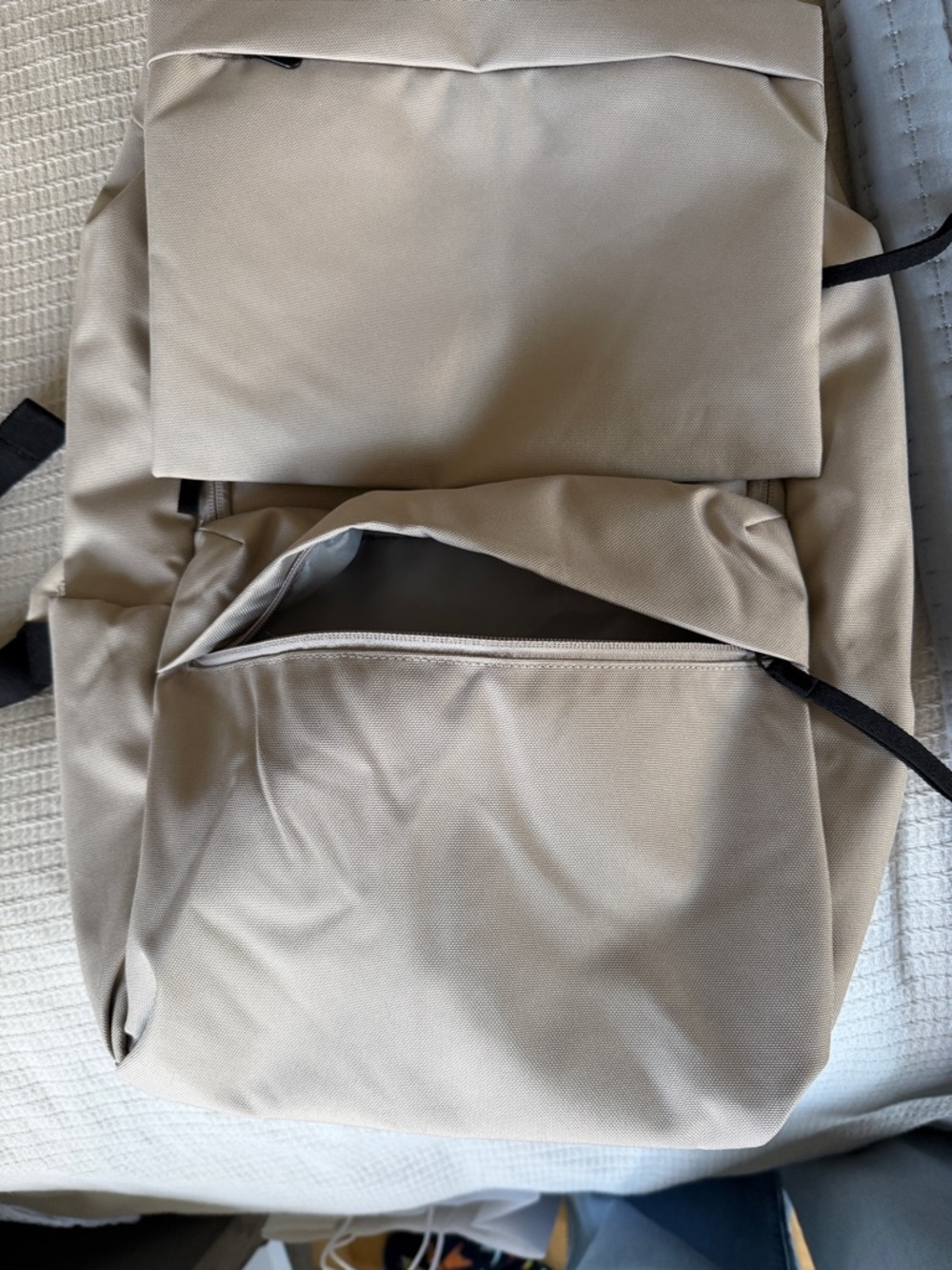 Everlane Cream Roll-Top Everyday Backpack with Black Handle - Picture 13 of 17